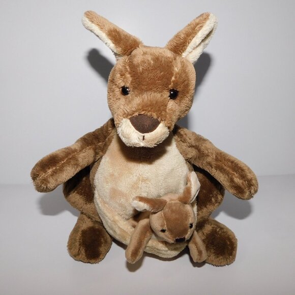 Gund 10" Plush Brown Jirra Kangaroo Mom and Baby Joey Stuffed Animal 031074 - Picture 3 of 8